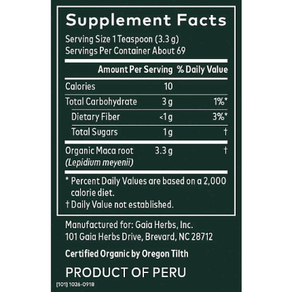 Gaia Herbs - Maca Powder - 8 oz