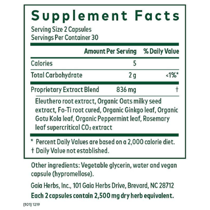 Gaia Herbs Pro - Cognitive Formula - 60 lvcaps