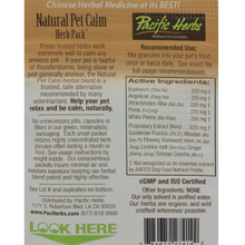 Pacific Herbs - Pet Calm Herb Pack - 50 grams