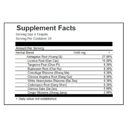 Jade Dragon - Tonify the Middle (Bu Zhong Yi Qi Wan) - 200 teapills