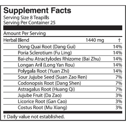 Jade Dragon - Gui Pi Wan (Tonify Spleen) - 200 teapills