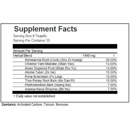 Jade Dragon - Zhi Bai Di Huang Wan (Menopause) - 200 teapills