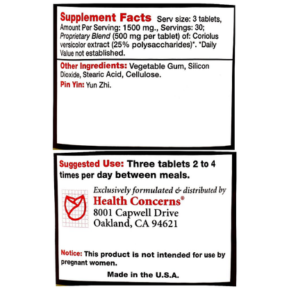 Health Concerns - Coriolus PS - 90 tabs