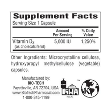 Bio-Tech Pharmacal - D3-5 (5000 IU) - 250 caps