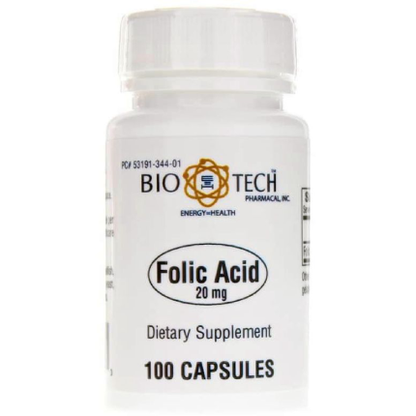 Bio-Tech Pharmacal Folic Acid 20 mg 100 caps