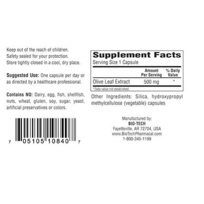 Bio-Tech Pharmacal - Olive Leaf Extract - 100 caps