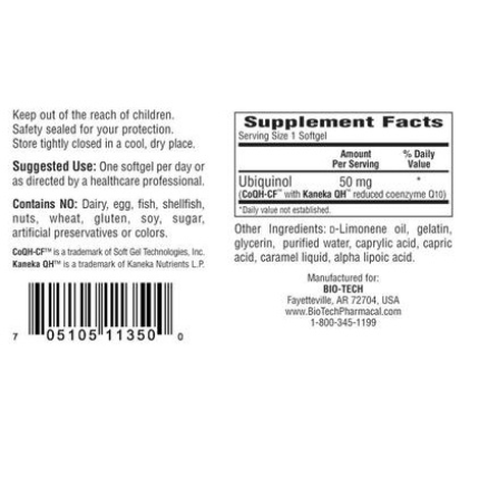 Bio-Tech Pharmacal - Ubiquinol (CoQH-CF) - 90 softgels
