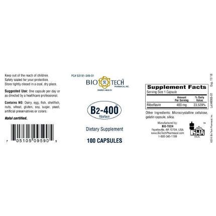 Bio-Tech Pharmacal - B2-400 - 100 caps