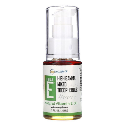 A C Grace Unique E High Gamma Mixed Tocopherol Oil 1 oz
