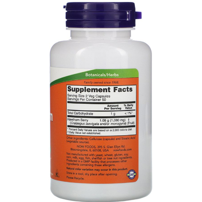 NOW Natural Foods - Hawthorn Berry 540 mg - 100 vcap