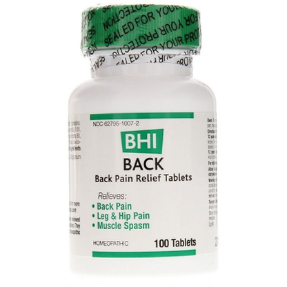 BHI Homeopathics Back Pain Relief 100 tabs