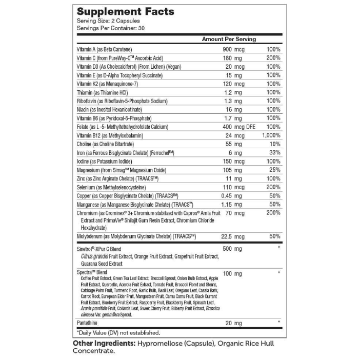 Zahler - Multivitamin Metabolism - 60 caps