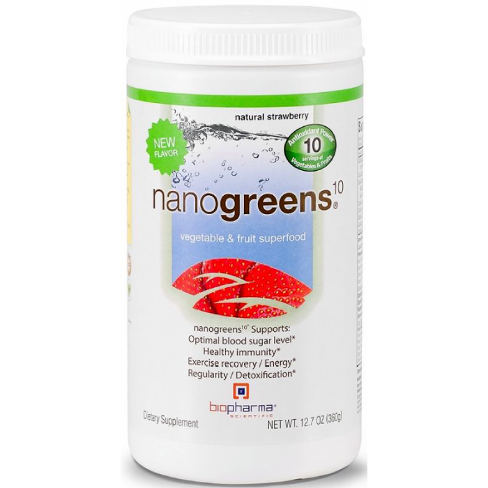 BioPharma Scientific Nanogreens 10 Strawberry 12.7 oz