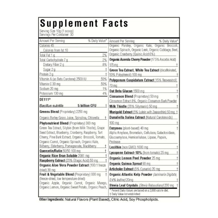 BioPharma Scientific - Nanogreens 10 + Probiotic Green Apple - 30 svgs