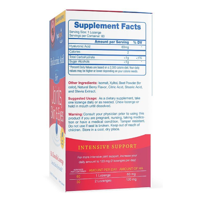Hyalogic - Hyalurnoic Acid for Joint, Skin & Eyes - 60 lozenges