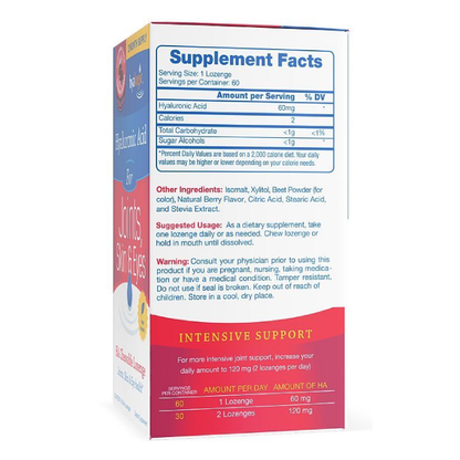 Hyalogic - Hyalurnoic Acid for Joint, Skin & Eyes - 60 lozenges