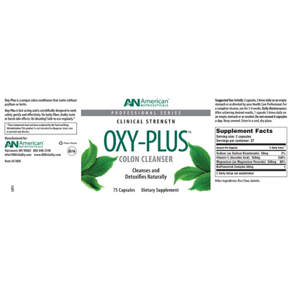 American Nutriceuticals - Oxy-Plus Colon Cleanser - 75 caps