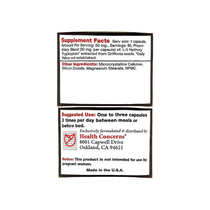 Health Concerns - Griffonex 5 HTP - 90 tabs