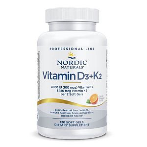 Nordic Naturals Vitamin D3 + K2 120 gels