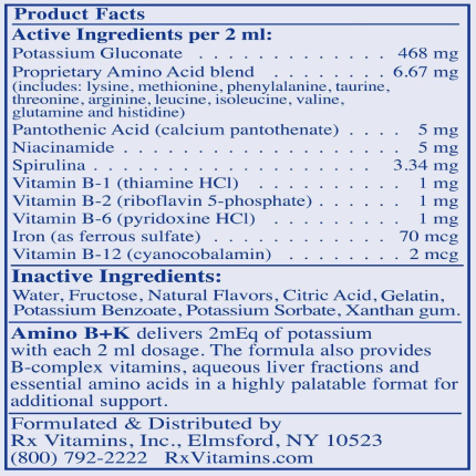 Rx Vitamins – Amino B+K - 4 oz