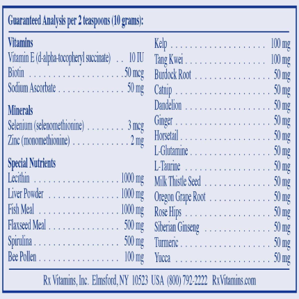 Rx Vitamins – Nutritional Support - 120 grams