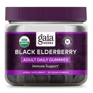 Gaia Herbs Black Elderberry Adult Daily Gummies